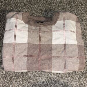 Rachel Zoe Textured Knit Sweater in Pink and Brown